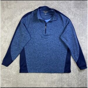 Pebble Beach Performance Top Mens Blue M 1/4 Zip Moisture Wicking Outdoor Golf